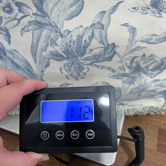 SANDRO Kabash Blue Floral Tote Bag Purse Fringe Hem Large Travel Canvas Designer - Picture 12 of 12